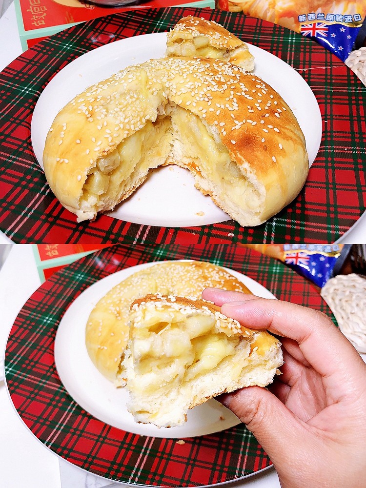 爆浆芝士香蕉馅饼的做法