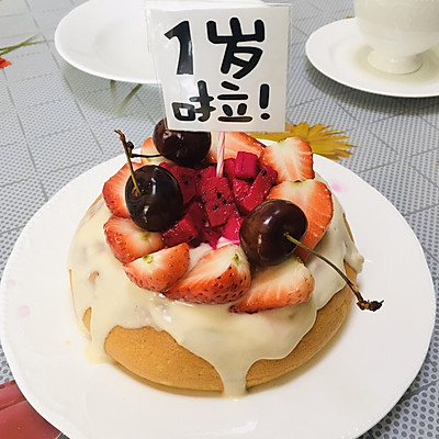 电饭锅版宝宝戚风生日奶油蛋糕