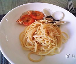 奶油大虾蛤蜊意面 Spaghetti with Clams的做法