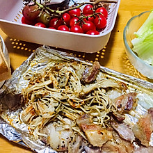 烤箱版五花肉金针菇