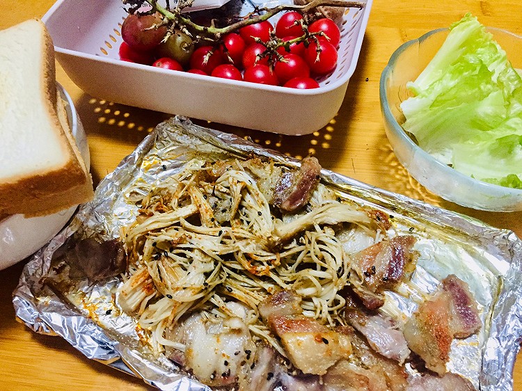 烤箱版五花肉金针菇的做法