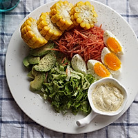 轻脂健身蔬菜沙拉的做法图解2