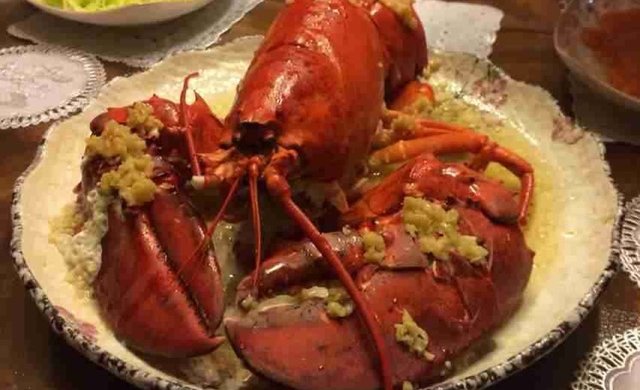 蒜蓉蒸龙虾（家常）