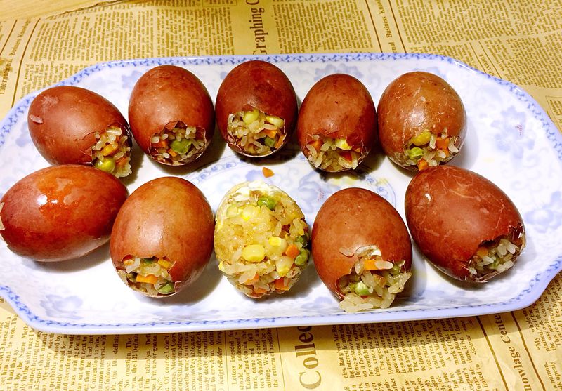 Colorful glutinous rice egg