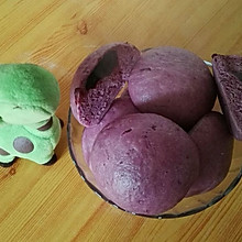 宝宝辅食之 奶香紫薯豆沙包
