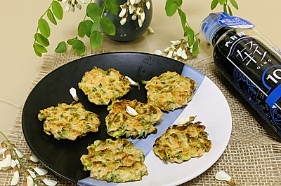 （低脂）槐花芝士鸡肉饼