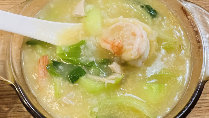 咸蛋黄鲜虾粥