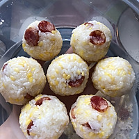 香肠糯米团的做法图解4