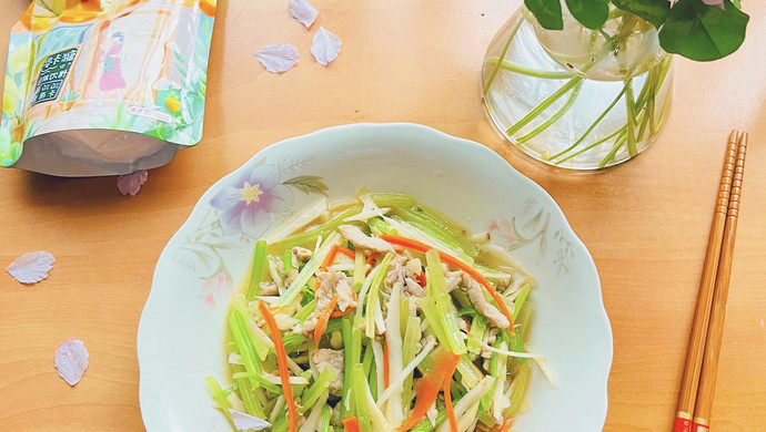 芹菜竹笋肉丝