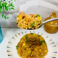 #减一点更好#只用一种调味品酱油炒饭的做法图解11