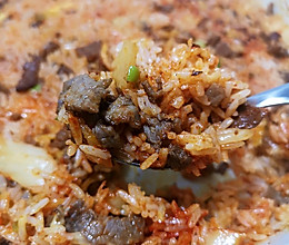 懒人的高级料理无敌好吃又简单的首尔明洞的牛肉芝士炒饭的做法