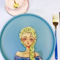 艾莎公主煎饼画，翻转时太惊喜了的做法图解1
