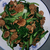 青菜炒豆饼的做法图解4