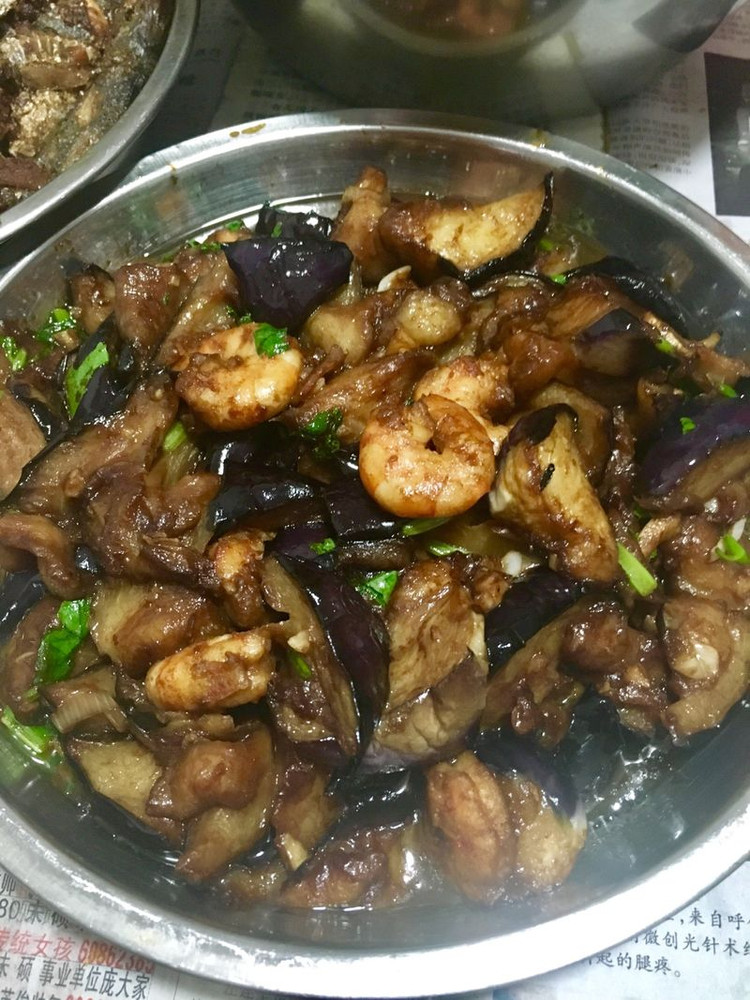虾仁烧茄子的做法