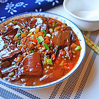 酸菜炒鸭血的做法图解12