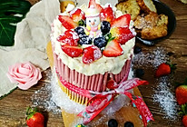 草莓双层蛋糕#美的FUN烤箱.焙有FUN儿#的做法