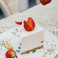 #四季宝蓝小罐# 代糖低糖花生酱草莓慕斯生日蛋糕的做法图解28
