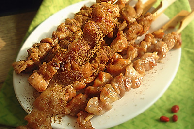 电饼铛孜然鸡肉串