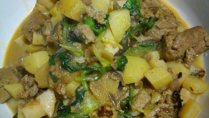 红烧土豆冻豆腐
