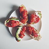 番茄牛油果法棍法式长面包的做法图解5
