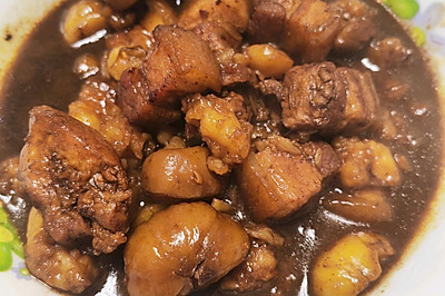 板栗红烧肉