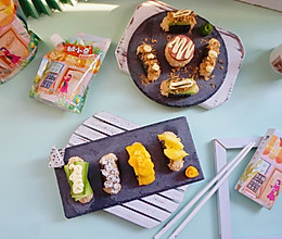 #糖小朵甜蜜控糖秘籍#水果火腿紫菜肉松寿司的做法