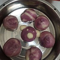 双色紫薯包（芝麻紫薯陷）的做法图解12