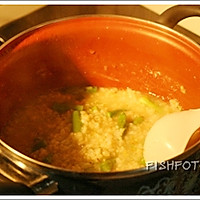 桂花芦笋糙米粥的做法图解8