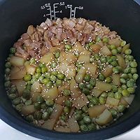 香肠豌豆焖饭的做法图解9