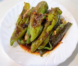 快手下饭菜——虎皮辣椒+辣椒酿肉的做法
