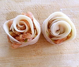 玫瑰花饺的做法