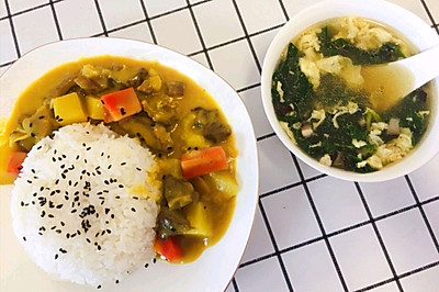加入牛奶的秘制咖喱牛肉饭