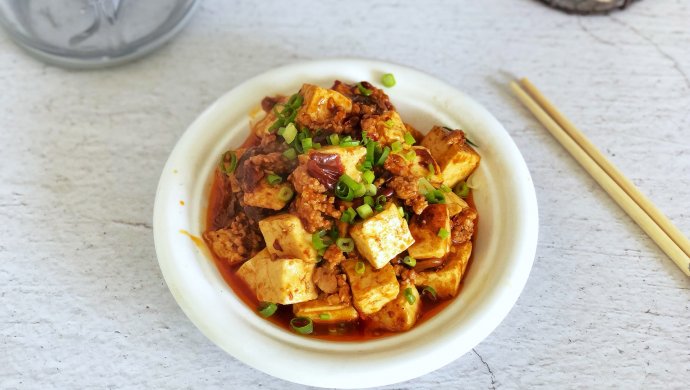 香辣红油肉末豆腐