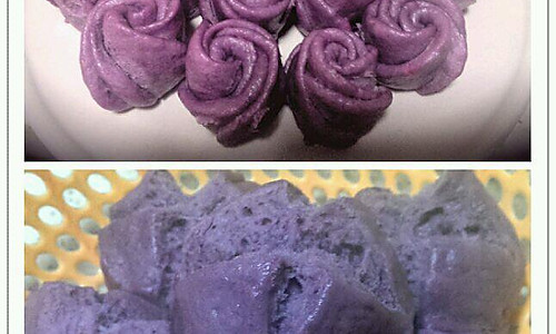 紫薯玫瑰花VS紫薯开花馒头的做法