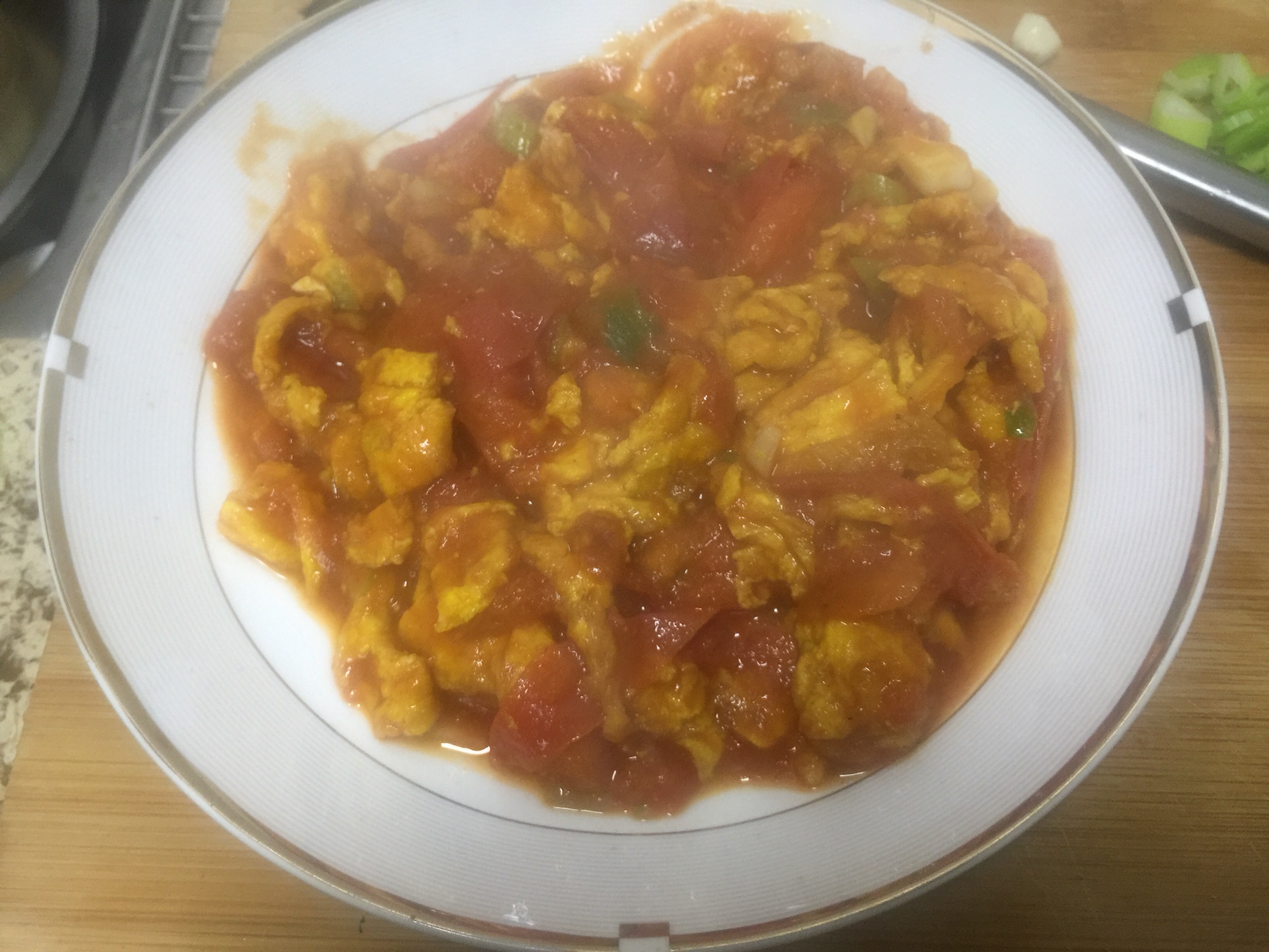 Scrambled egg with tomato