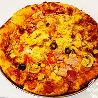 料多多双层芝士鸡肉培根披萨～11寸的做法图解19