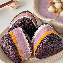 中式早餐紫米芋泥奶砖软糯香甜巨巨好吃