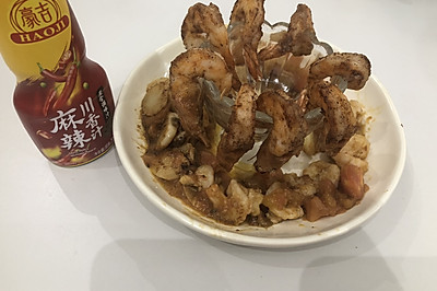 藤椒油双味虾