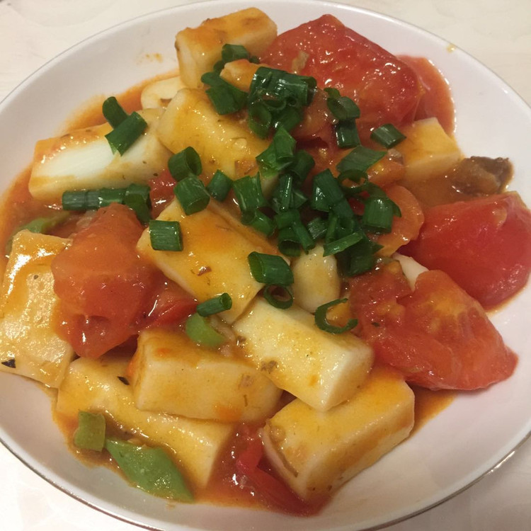 番茄牛肉炒年糕的做法
