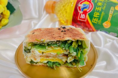 快手早餐海藻鸡蛋饼