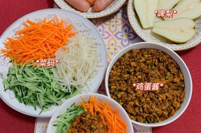 家常鸡蛋炸酱面