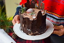 巧克力树桩生日蛋糕的做法