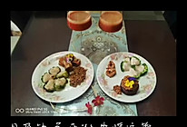 减脂早餐之西兰花蒸虾泥，低脂肉松卷，纳豆糙米饭，山楂热饮的做法