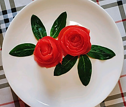 #奈特兰芝士粉挑战赛#西红柿玫瑰花的做法