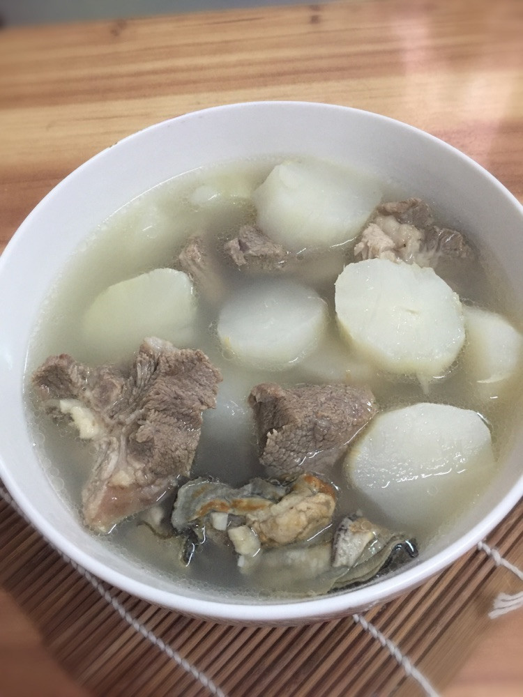 蚝豉菜心猪骨汤的做法