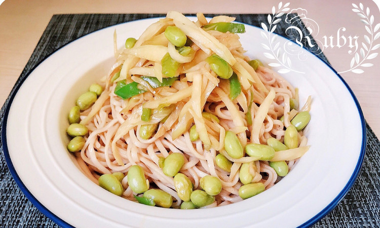 上海特色冷面-茭白毛豆盖浇花生酱冷面的做法