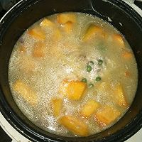 金瓜青豆瘦肉焖饭的做法图解4