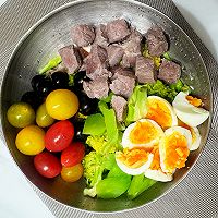 10分钟超快低脂高蛋白牛肉鸡蛋蔬菜沙拉！的做法图解13