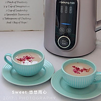 【七夕定制早餐】九阳豆浆机Q7-玫瑰花豆浆的做法图解2
