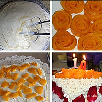 玫瑰的诱惑--锡婚纪念蛋糕-芒果玫瑰蛋糕 的做法图解11